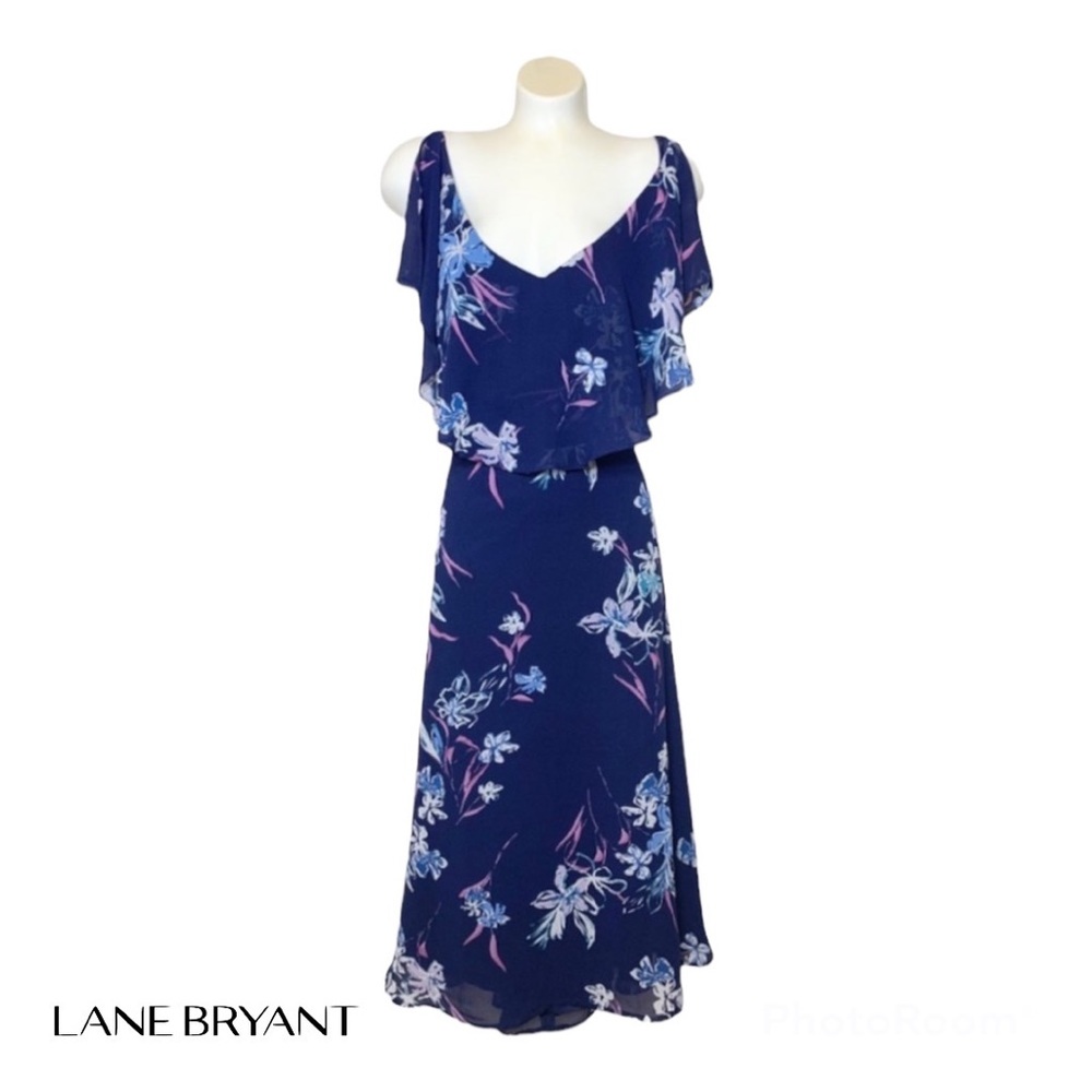 Lane Bryant Navy Floral Dress